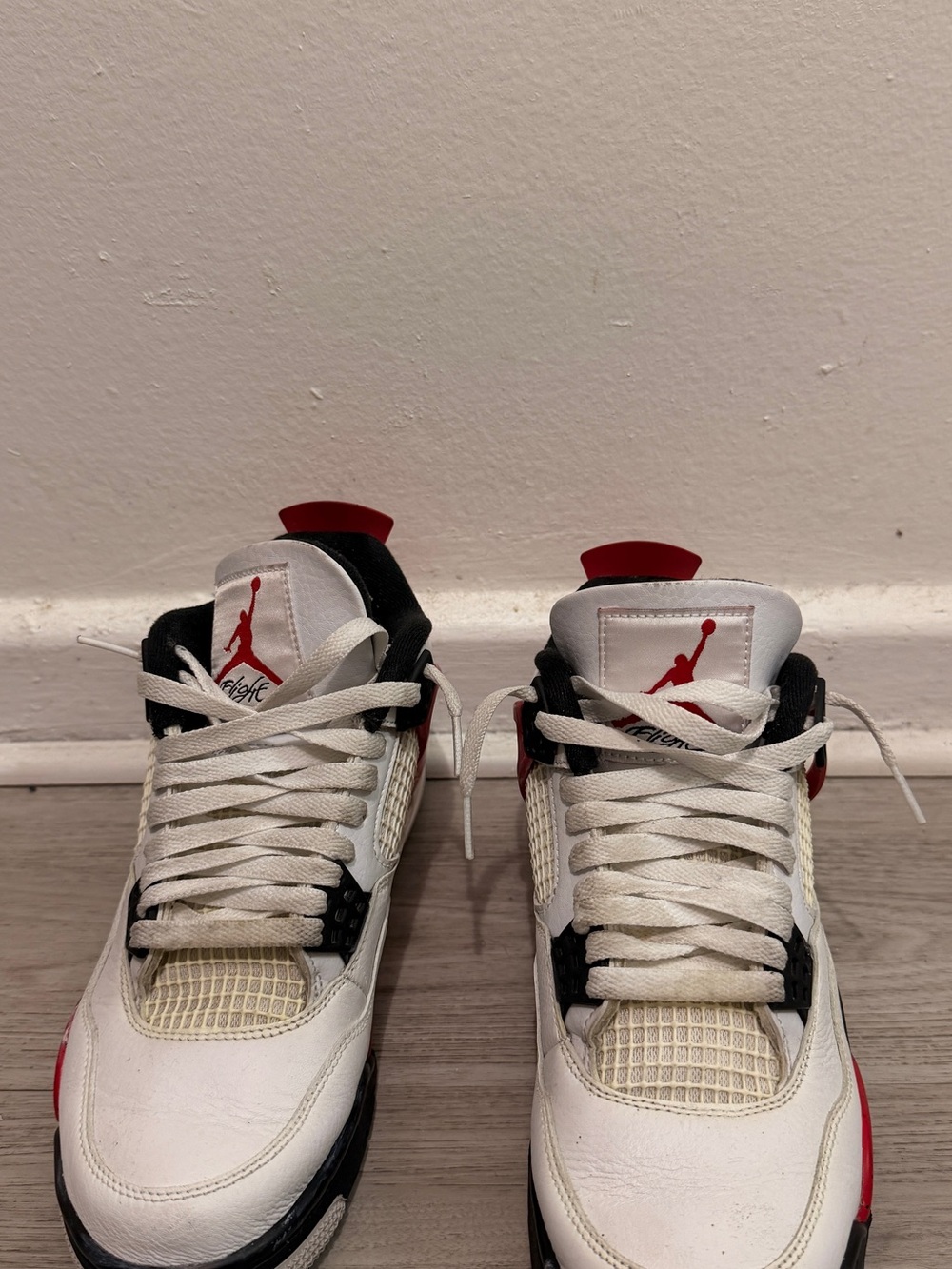 Jordan Kids White and Red Retro-Style Basketball Sneakers - Picture 4 of 4